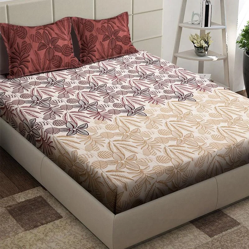 Cami Floral Bedsheet - Brown