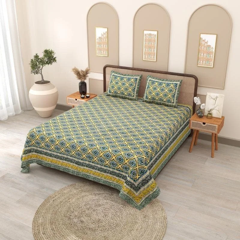 Dreamy Drapezzz Bedsheet - Green