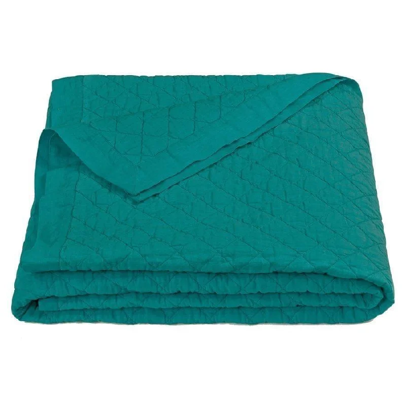 Diamond Quilted Quilts in Turquoise