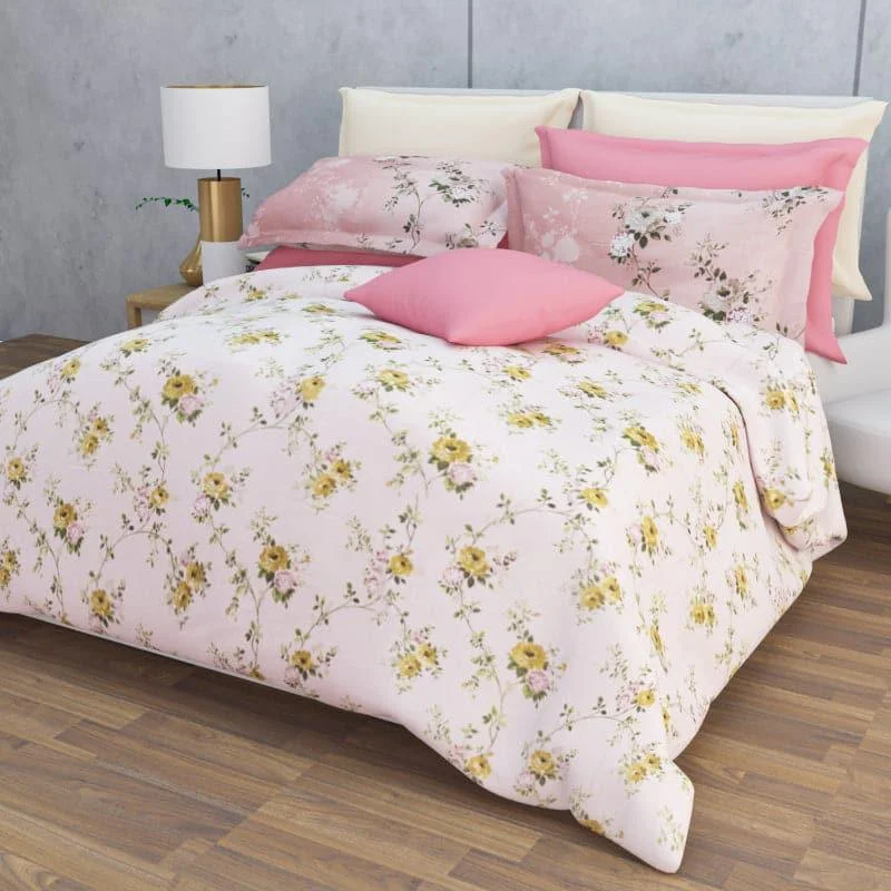 Helga Floral Bedsheet - Pink