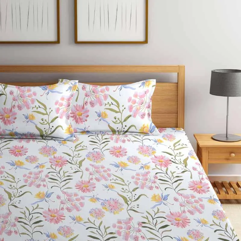 Luxe Florals Printed Bedsheet