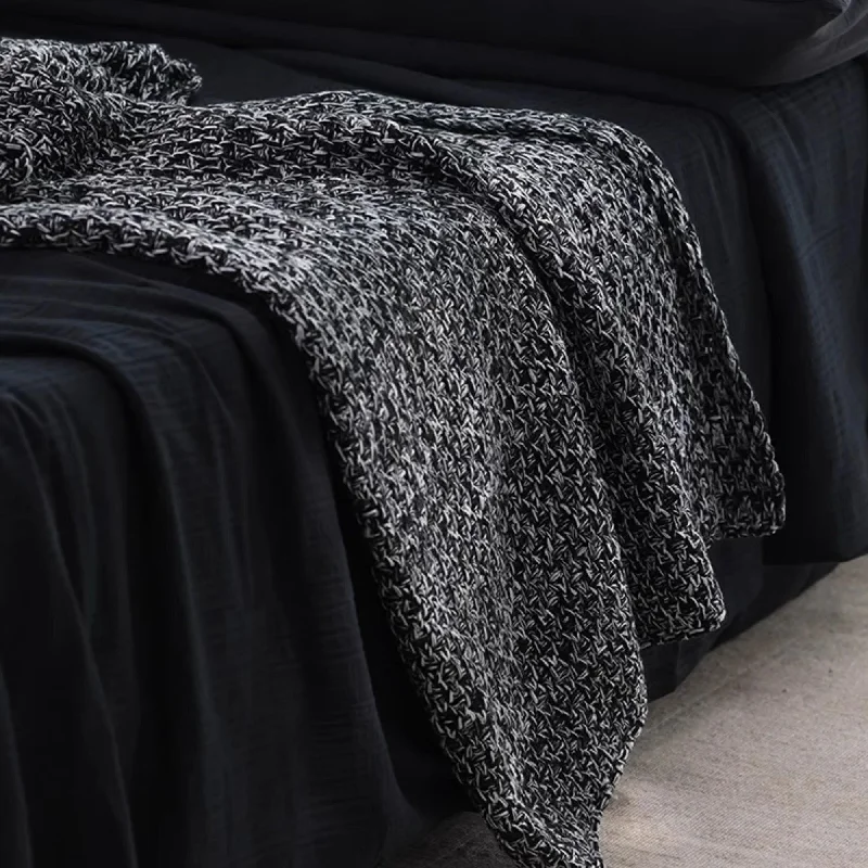 Luxurious Textured Knit Throw Blanket