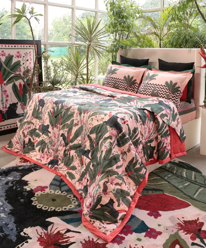 Shivan & Narresh for myTrident King Bedsheet with 4 pillow covers, 400TC, PALMERA