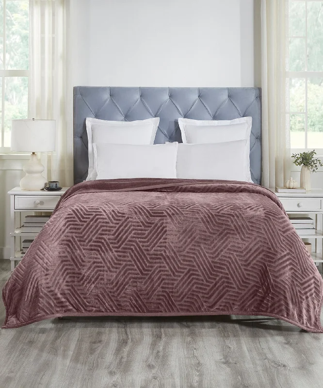 Home Essential euphoric tales flannel blanket, Pale Mauve