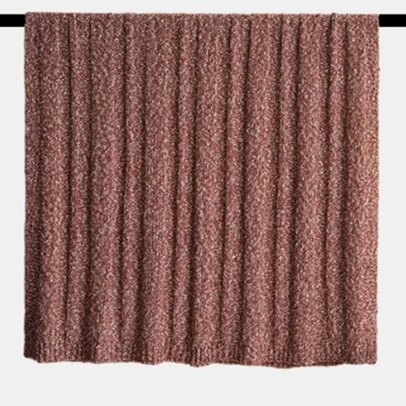 Cozy Ribbed Boucle Throw Blanket