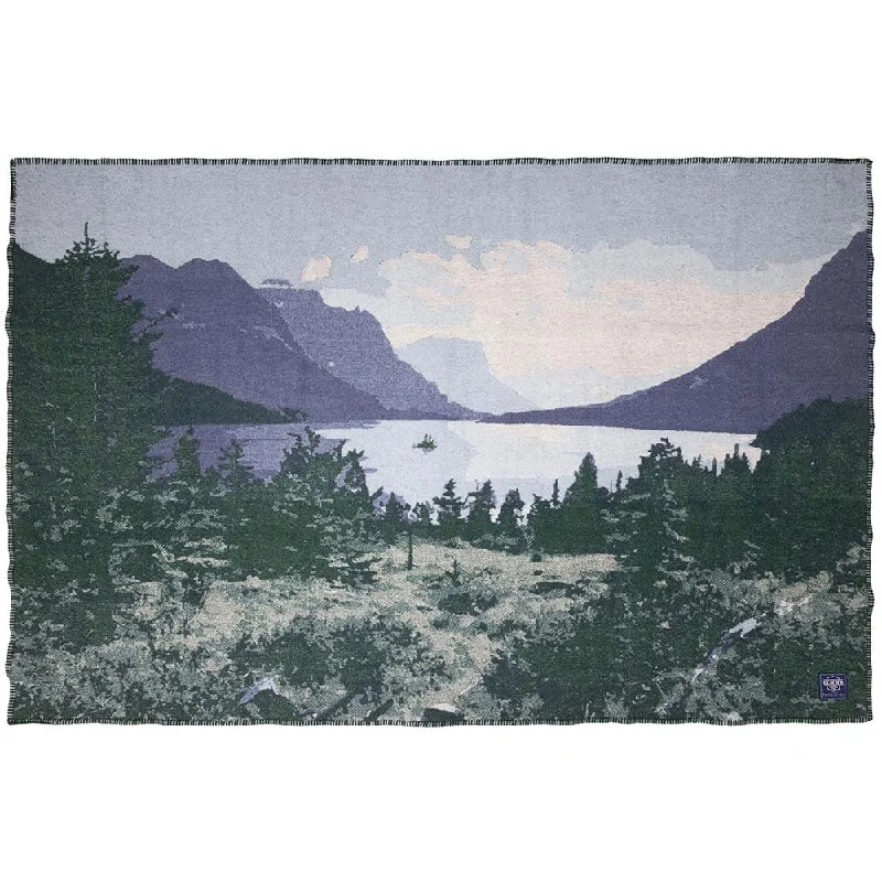 Glacier National Park Wool Throw