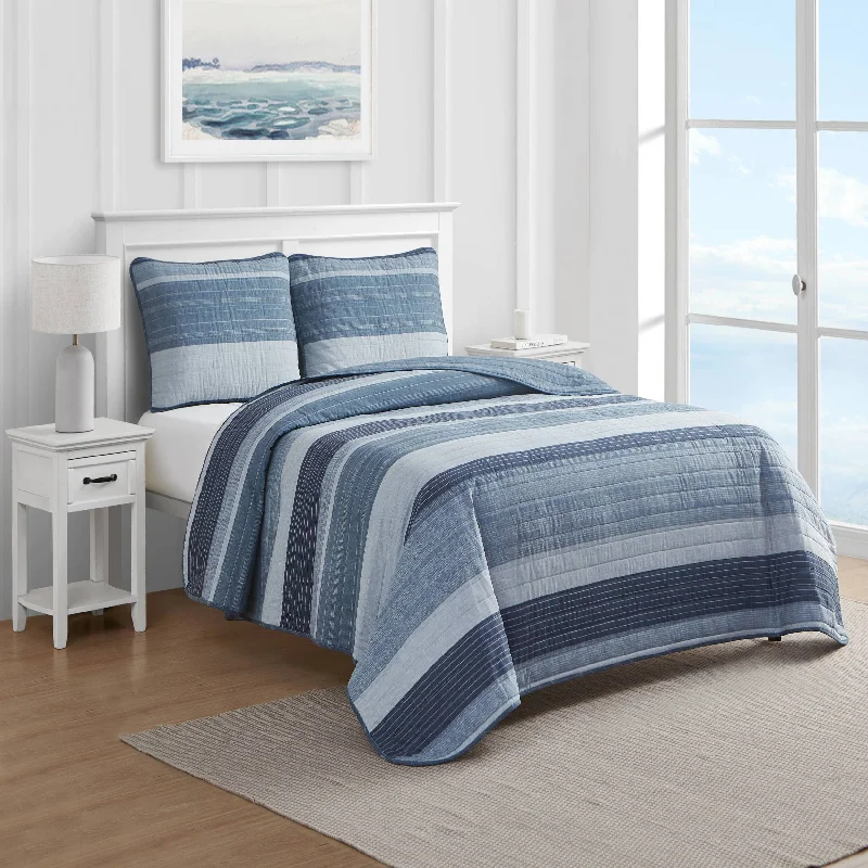 Nautica Ridgeport Twin Reversible Quilt And Sham Set