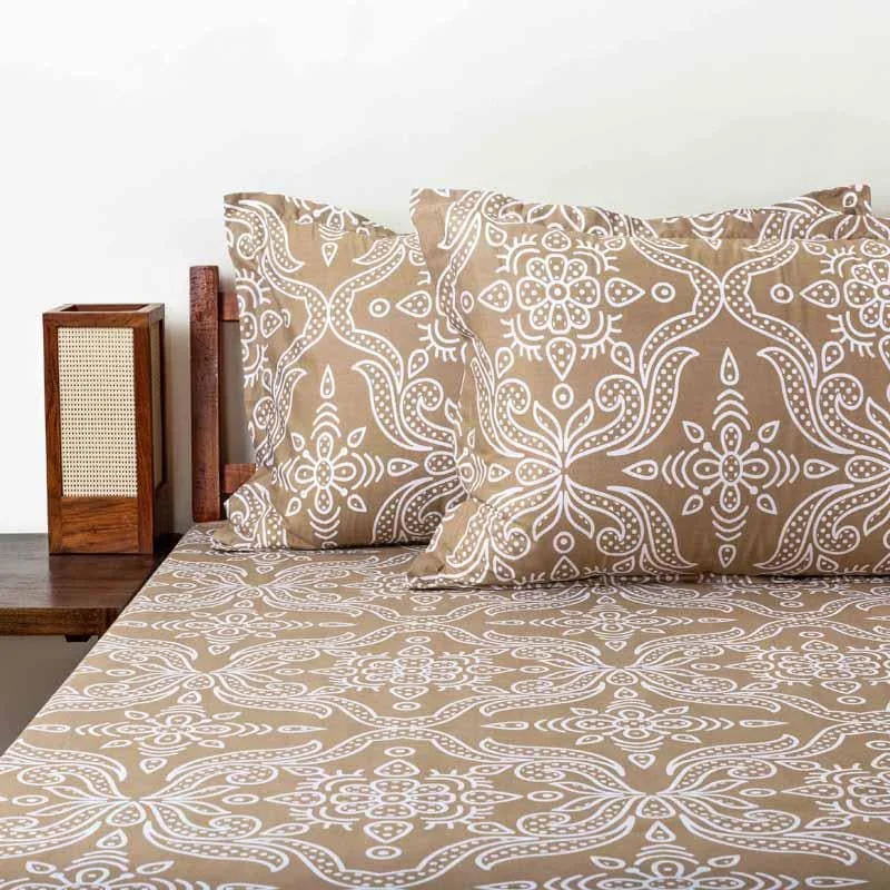 Mughal-E-Azam Bedsheet - Brown