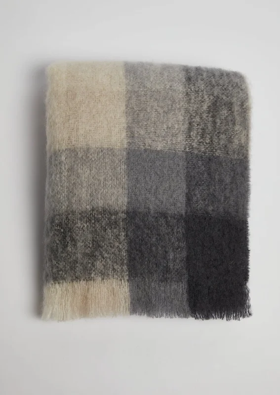 Foxford Mohair Throw | Classic Check