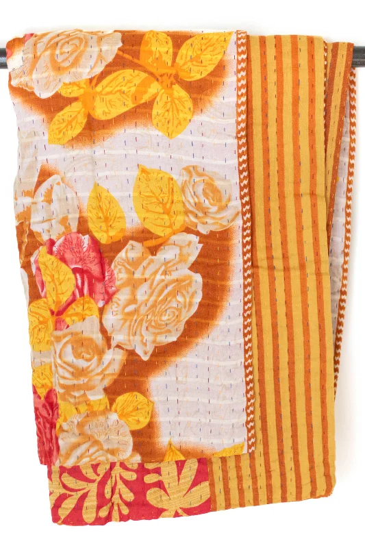 History Kantha Throw