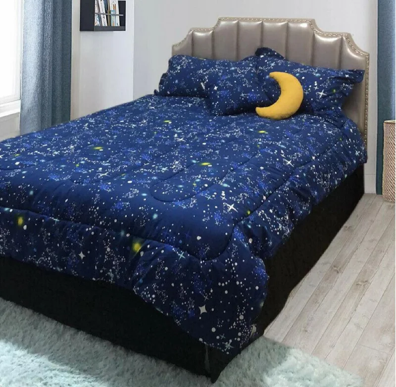 5 Piece Kids Comforter Set Galaxy