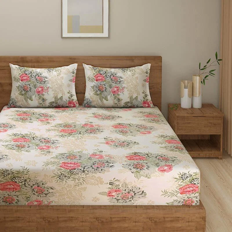 Cream Cast Bedsheet