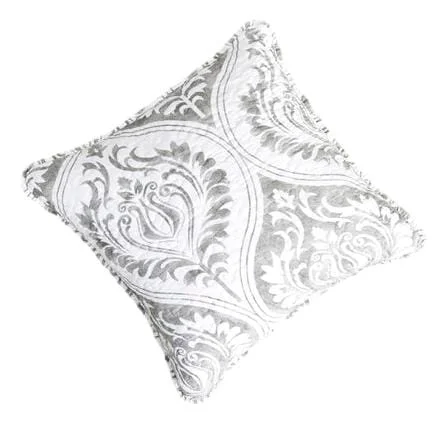 Tache Paisley Damask Matelasse Austere Grey Moon Sky Cushion Cover / Euro Sham (TB300-199)