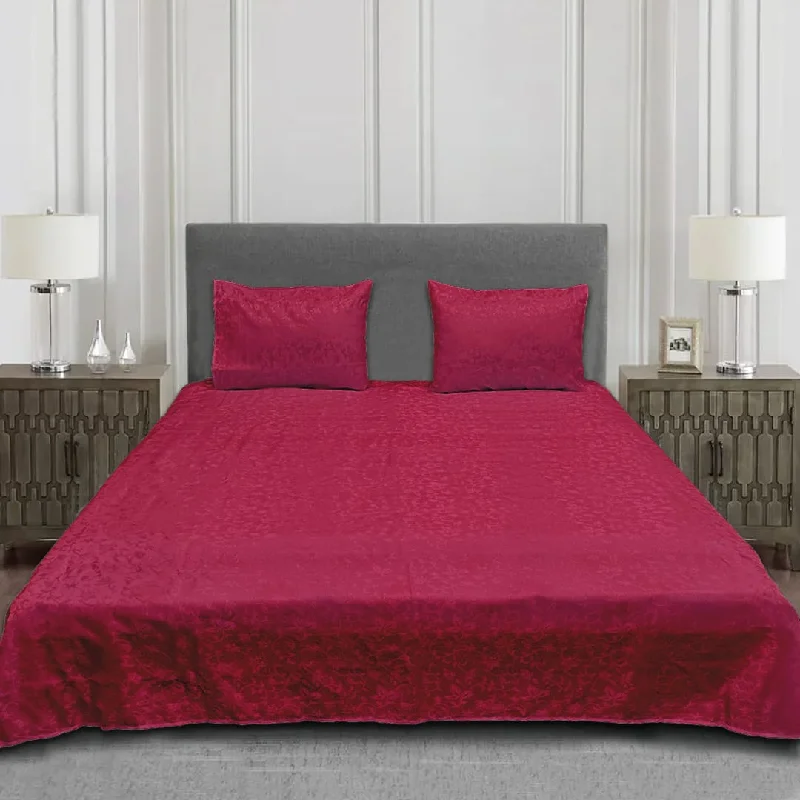 Jacquard Bedsheet - Red