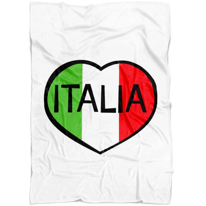 Italia Heart Fleece Blanket