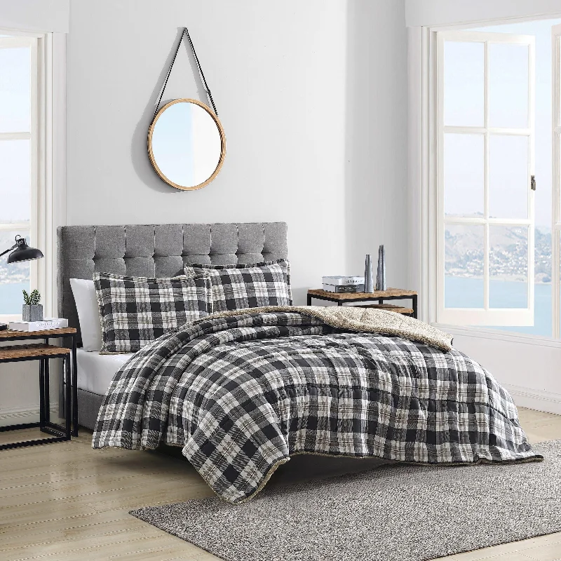 Nautica Lewes Grey King Reversible Comforter & Sham Set