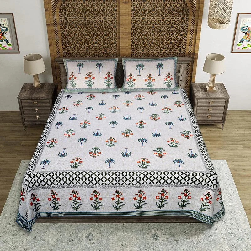 Achyuta Floral Bedsheet - Multicolor