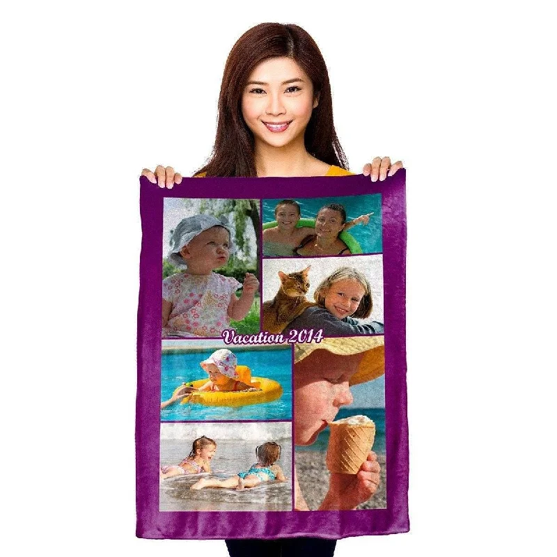 Full Service Photo Collage Plush Fleece Blanket - 30" x 40"