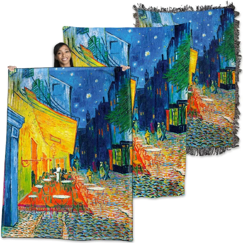 Vincent Van Gogh, Cafe Terrace At Night - Throw Blanket / Tapestry Wall Hanging