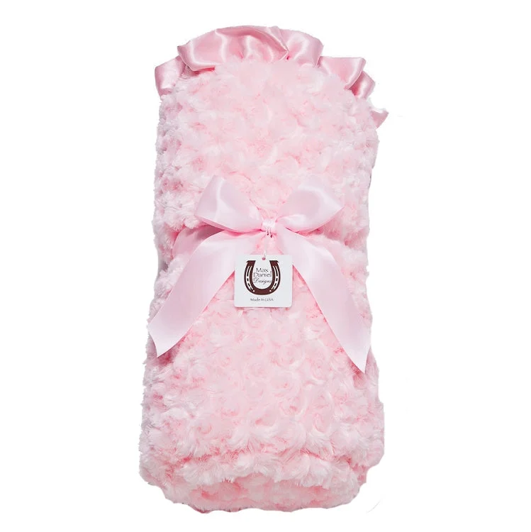 Pink Rosebud Satin Back Child Blanket