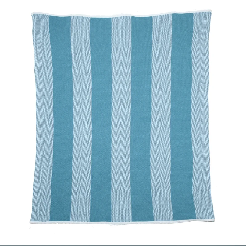 Outdoor Herringbone Stripe Throw