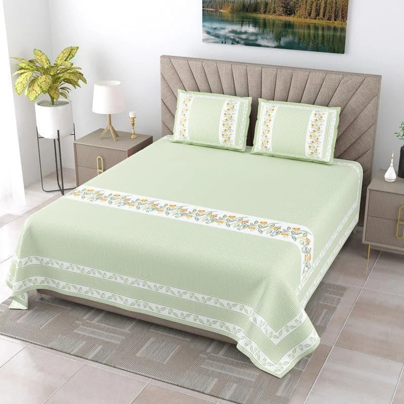 French Fleur Bedsheet - Green