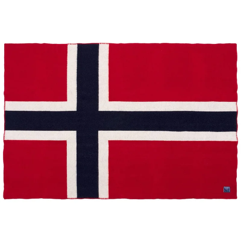 Norwegian Flag Wool Throw