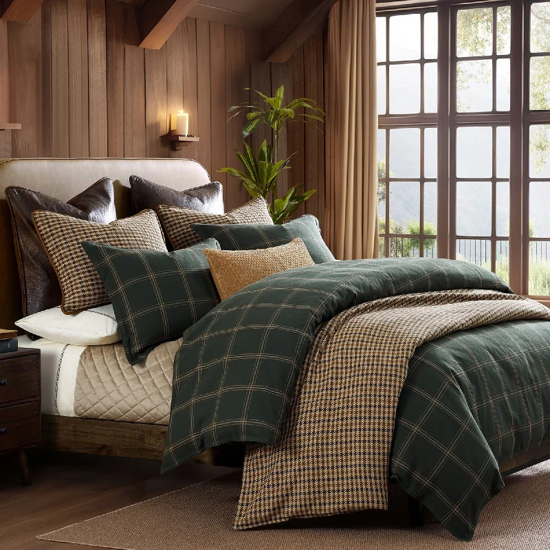 Windowpane Plaid Bedding Set