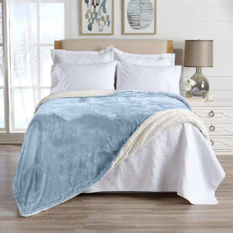 Velvet Plush Sherpa Luxury Bed Blanket - Kinsley Collection