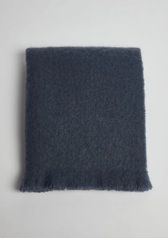 Foxford  Mohair Throw | Hauge Blue