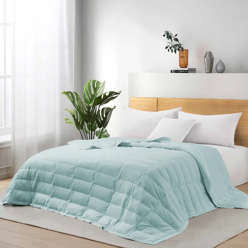 TENCEL Lyocell Lightweight Cooling Down Bed Blanket Comforter, King or Queen Size Quilt