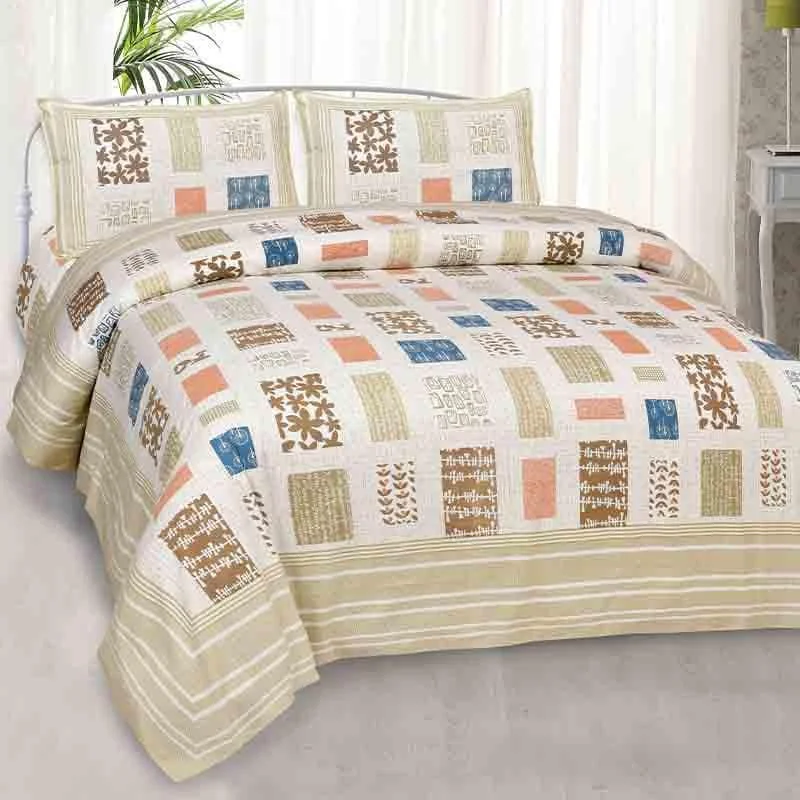 Patch Match Bedsheet - Brown