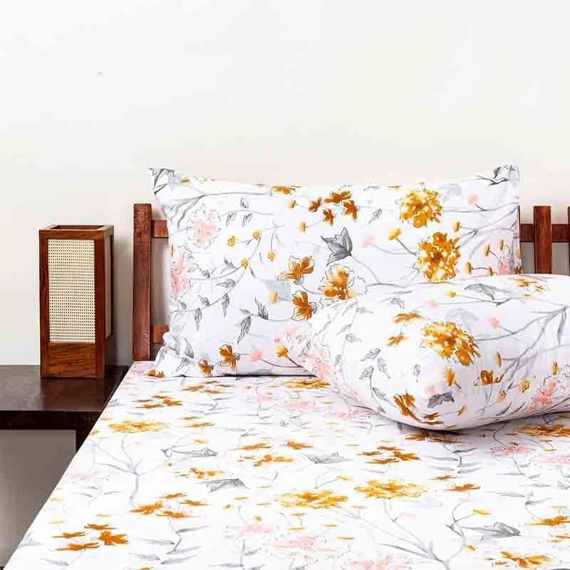 Spring Season Bedsheet - Yellow