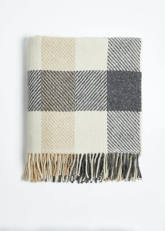 Foxford Merino Throw | Classic Dublin Check