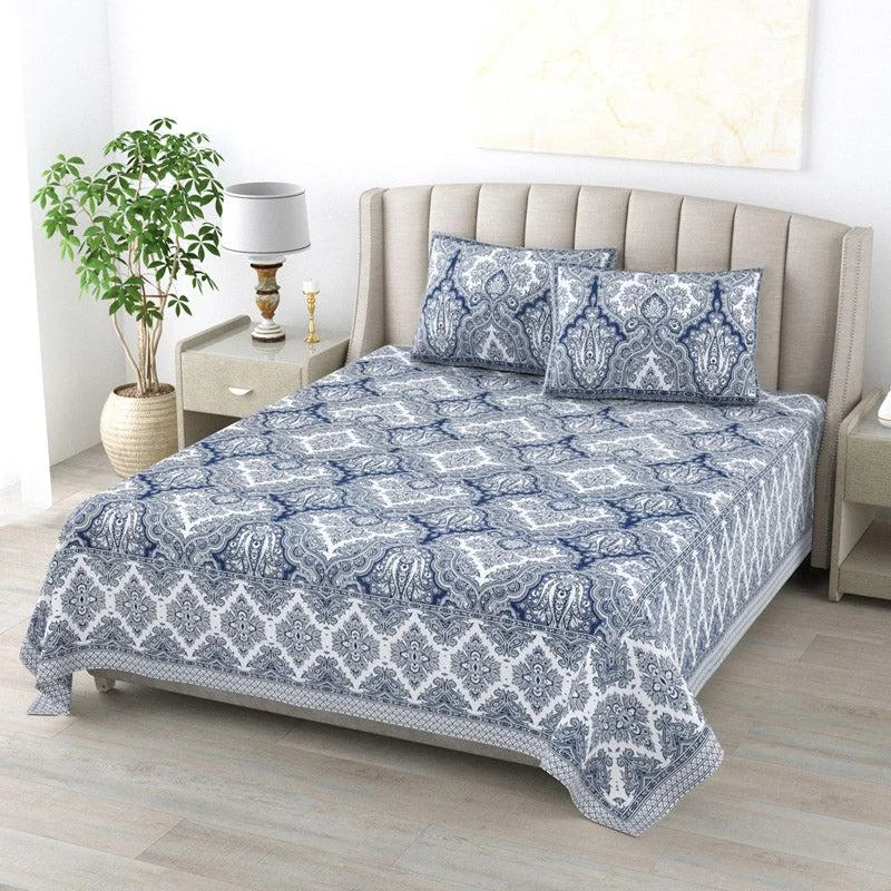 Shavelle Ethnic Bedsheet - Blue