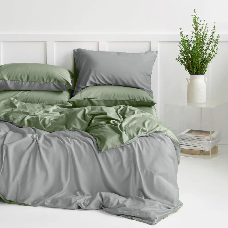 Organic Bamboo Reversible Quilt Cover Set