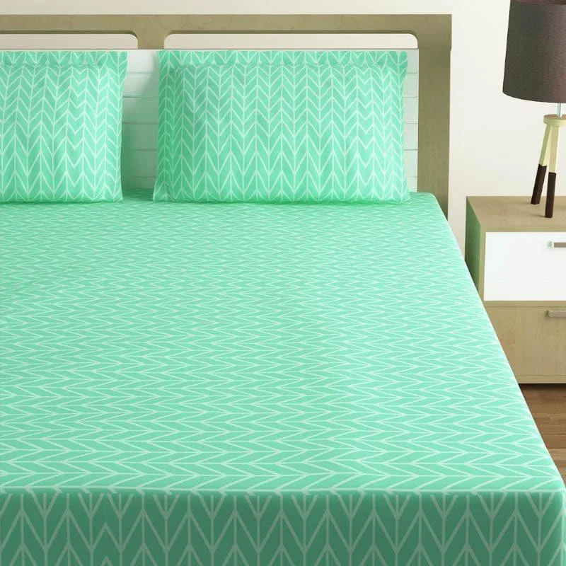 Madonna Printed Bedsheet - Turquoise