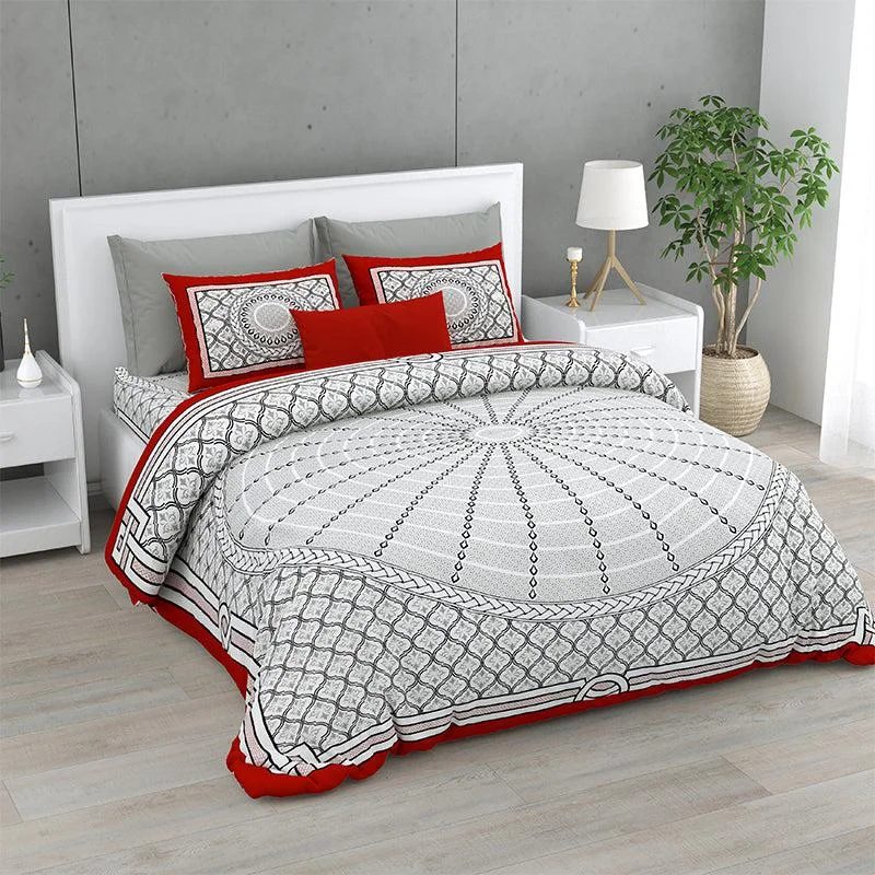 Riviera Printed Bedsheet - Off White