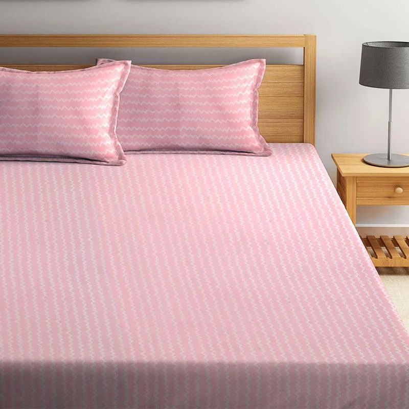 Lora Stripes Bedsheet - Pink