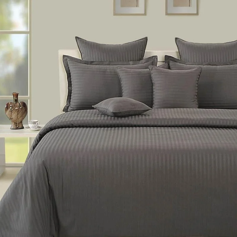 Stripe Serenade Bedsheet - Grey