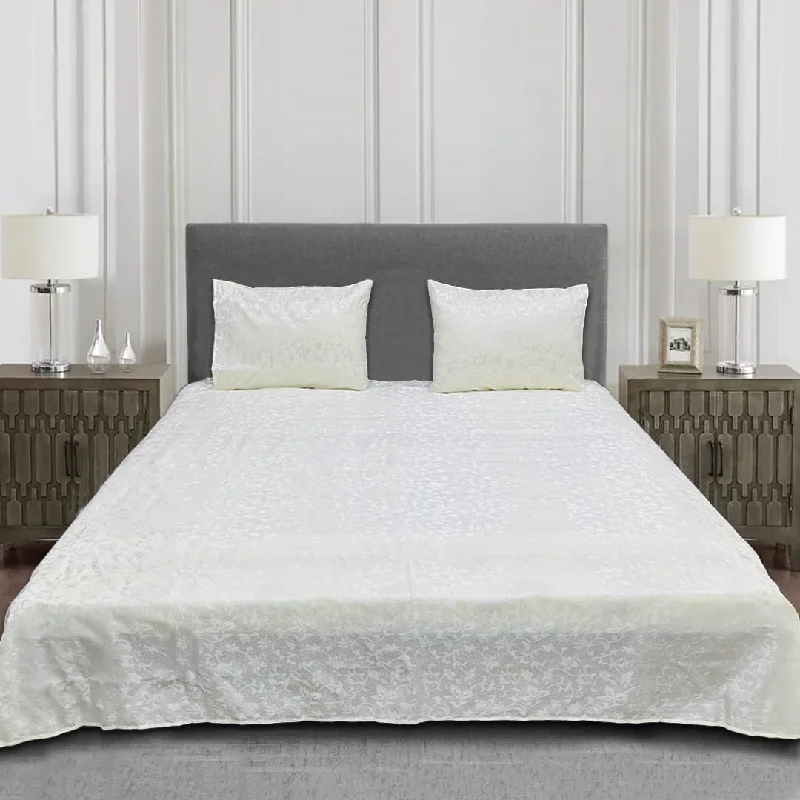 Jacquard Bedsheet - White