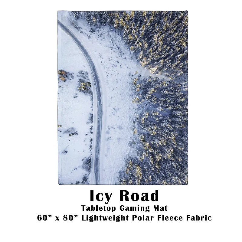 Icy Road Battle Gaming War Mat 60" x 80" Polar Fleece