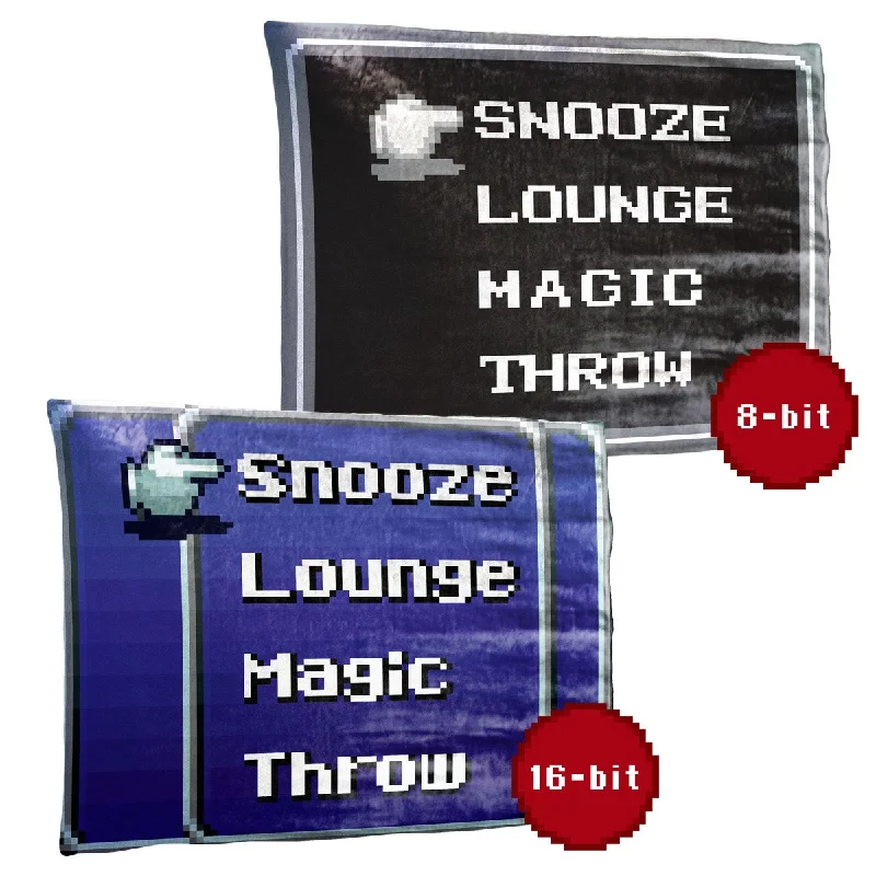 Retro RPG Menu Coral Plush Fleece Throw Blanket / Tapestry Wall Hanging