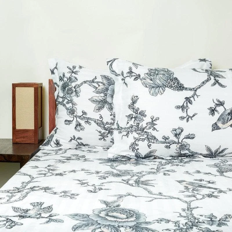 Anaidda Printed Bedsheet - White