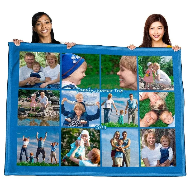 Full Service Photo Collage Polar Fleece Blanket - 60" x 80"