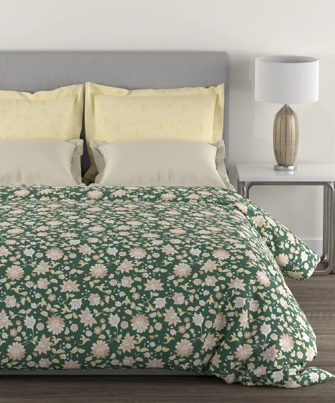 Home Essential Queen Bedsheet,144 Tc, Ella Green