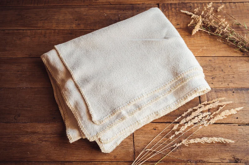 Blanket: Organic eco-cotton, Natural trim - BL63