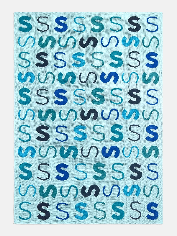 Upside Down & All Around Custom Blanket - Light Blue/Blue