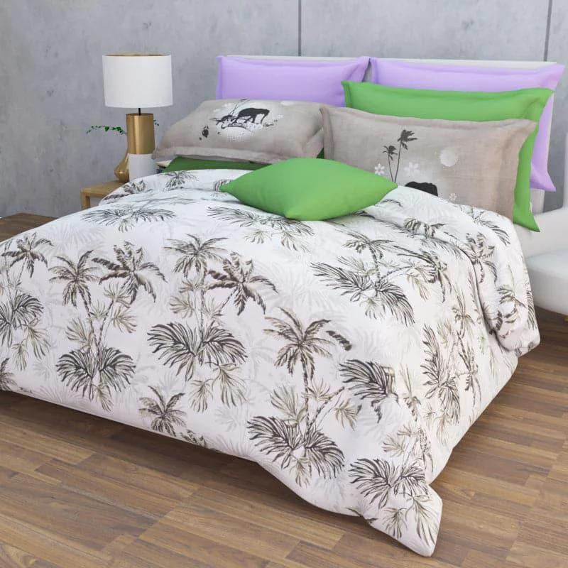 Tropical Paradise Bedsheet - Buff