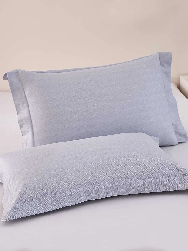 Alpha-Glacier Gray Cotton Pillow Sham